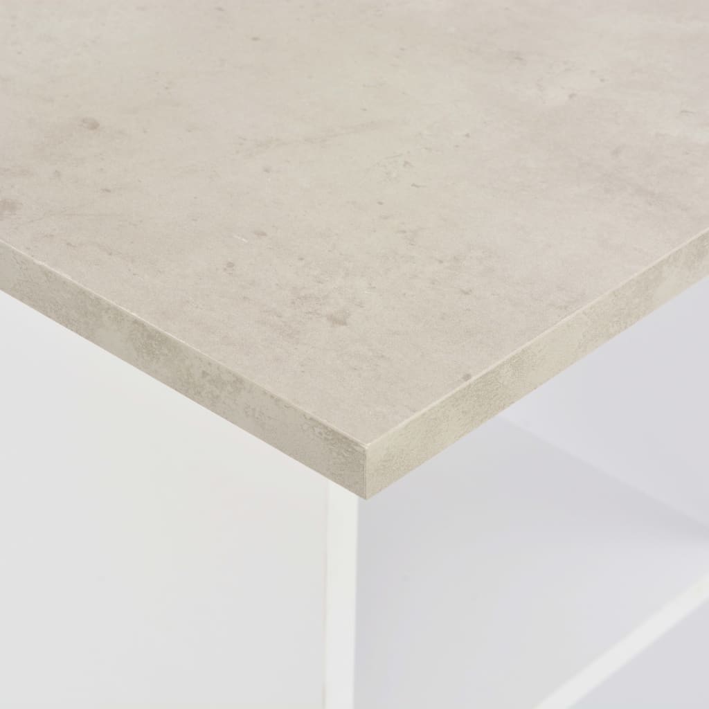 barbord 60x60x110 cm hvid og betonfarvet