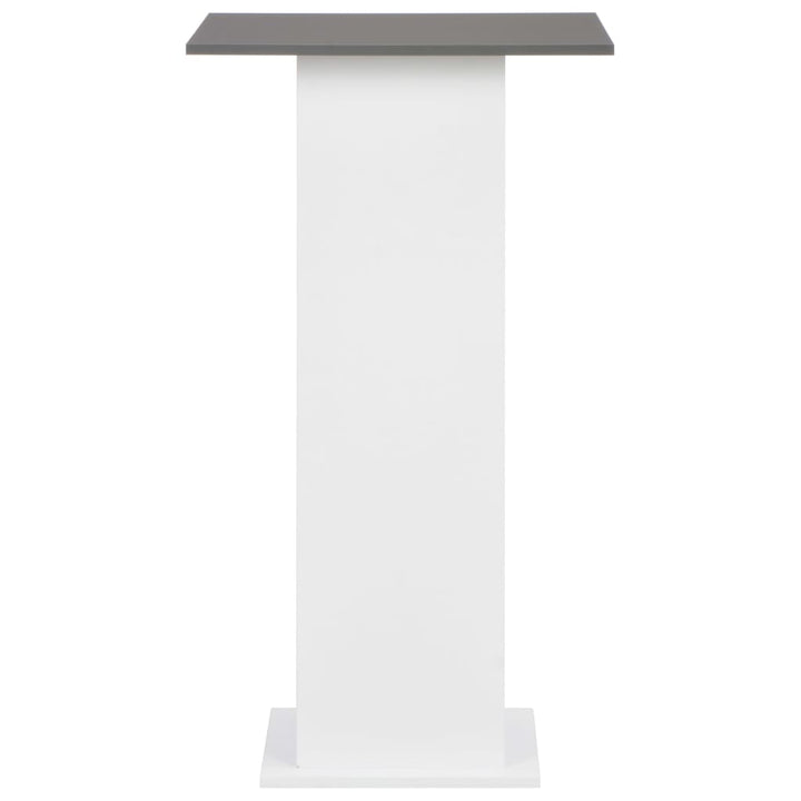 barbord 60x60x110 cm hvid og antracitgrå