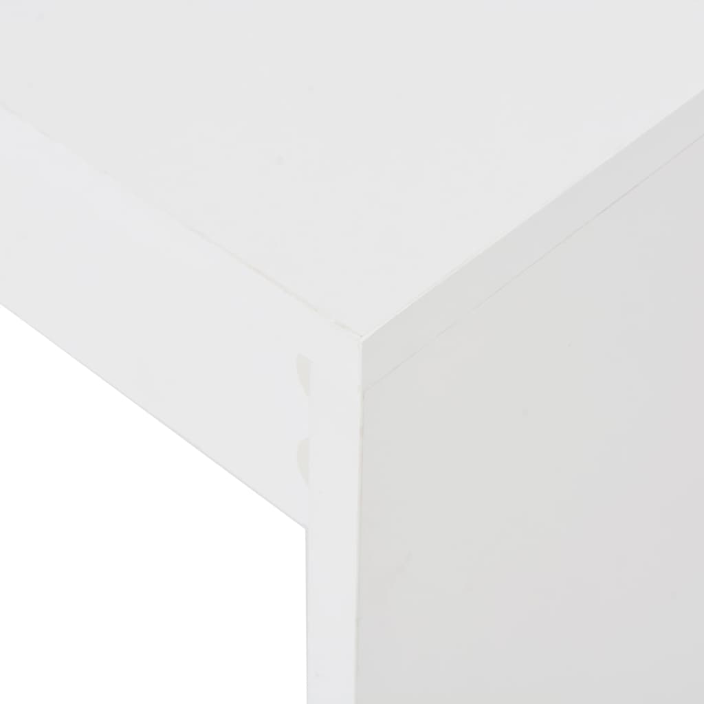 barbord med hylde 110x50x103 cm hvid