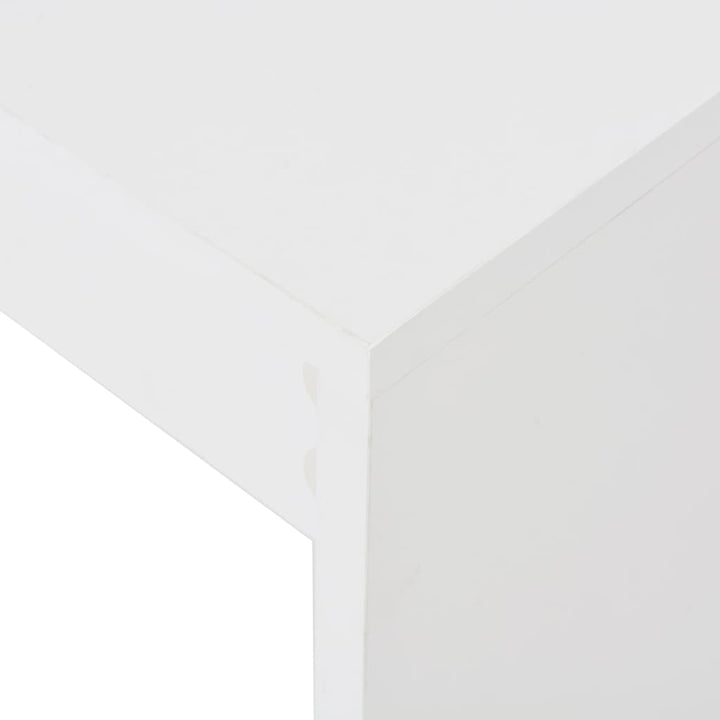 barbord med hylde 110x50x103 cm hvid