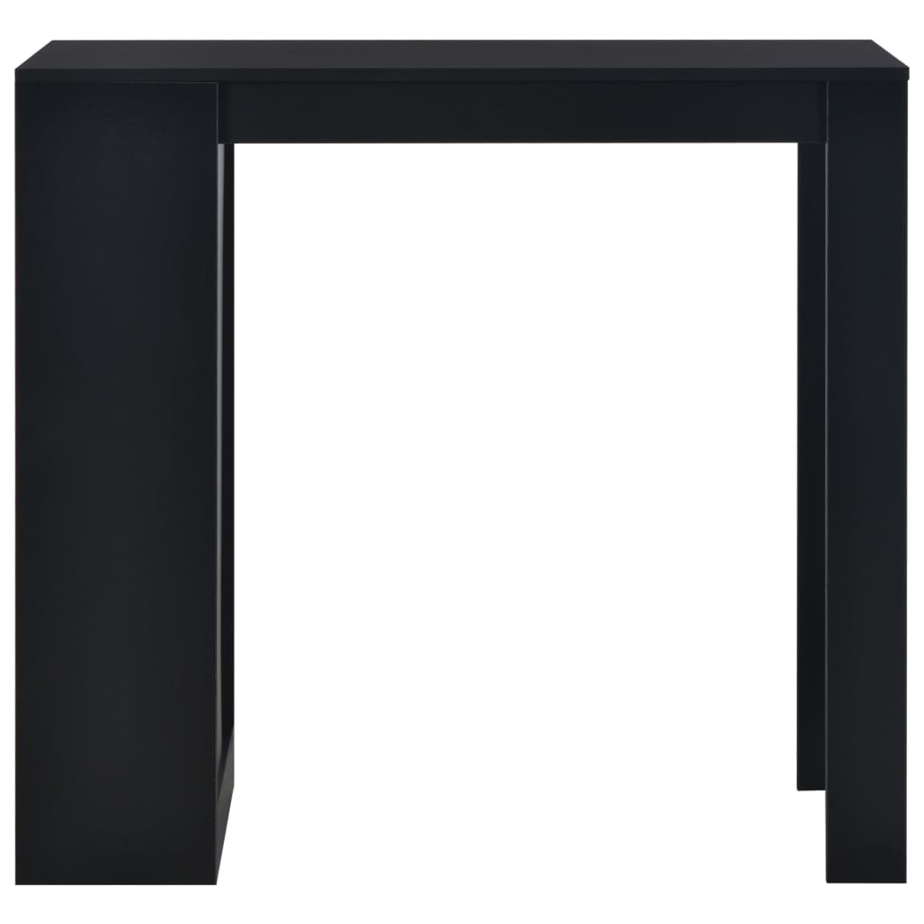 barbord med hylde sort 110 x 50 x 103 cm