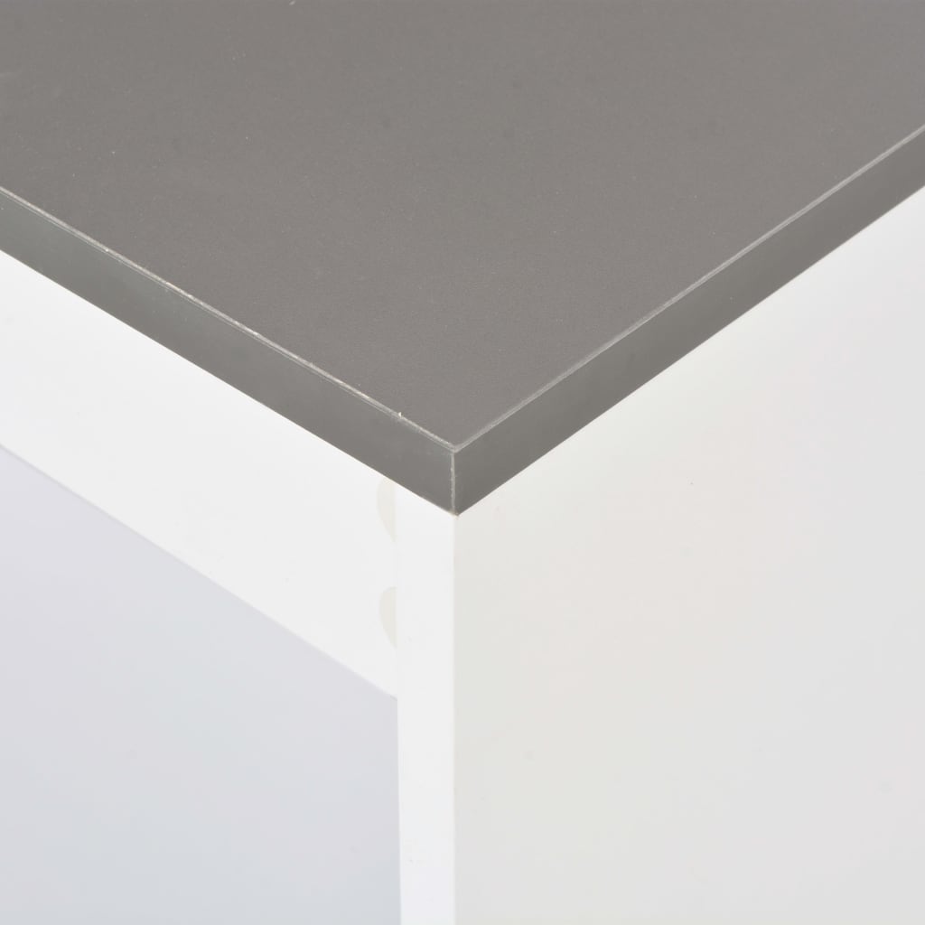barbord med hylde 110x50x103 cm hvid
