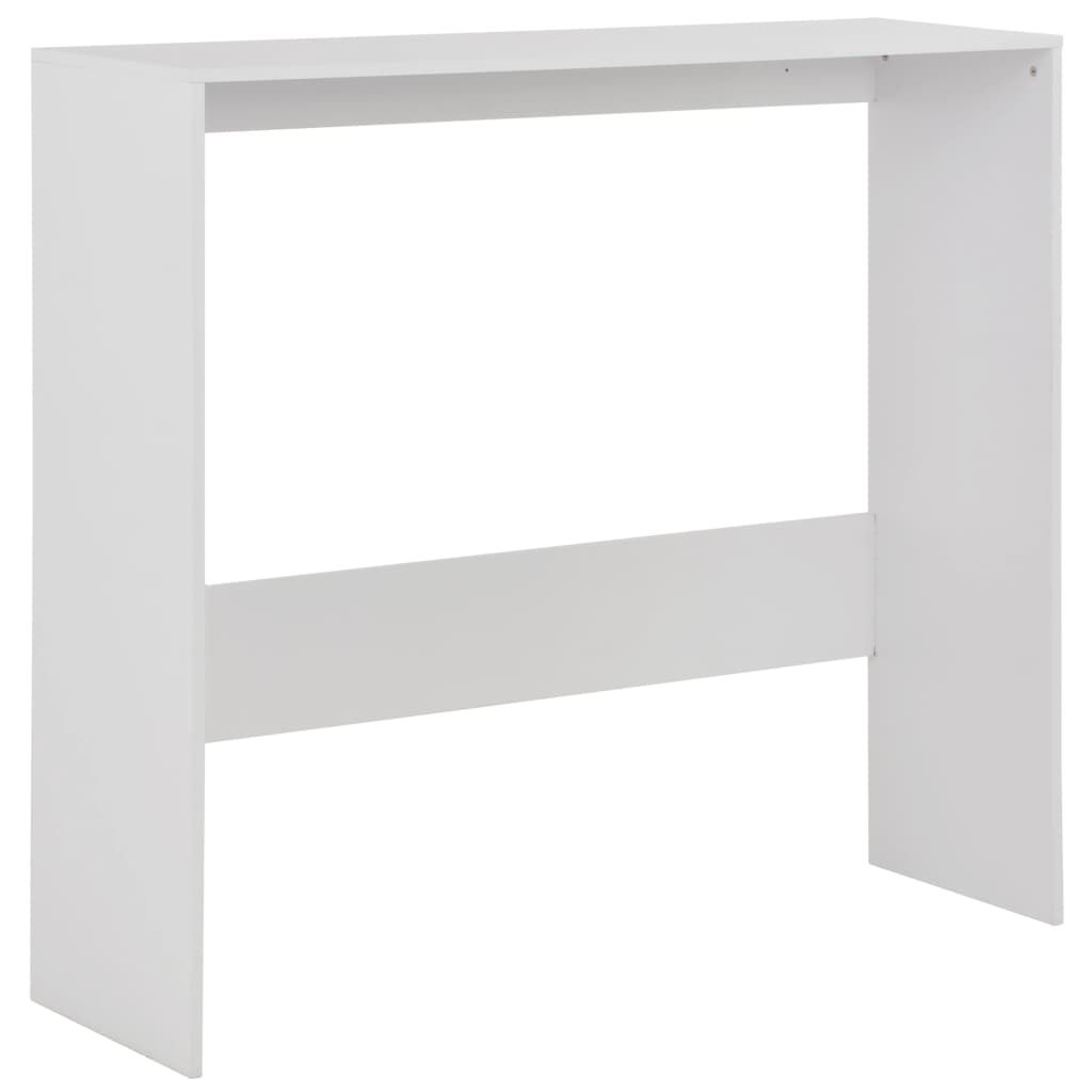 barbord med 2 bordplader 130x40x120 cm hvid