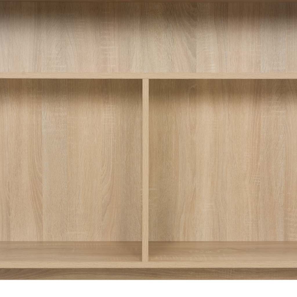 barbord med 2 bordplader 130x40x120 cm egetræsfarvet
