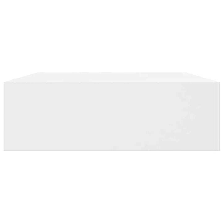 svævende væghylder med skuffer 2 stk. 48 cm hvid