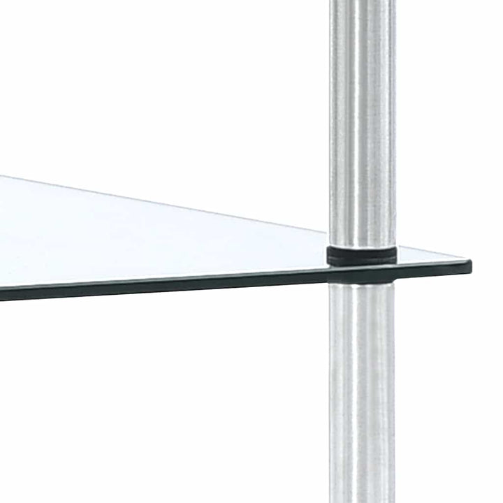 reol 4 hylder 40x40x100 cm hærdet glas transparent