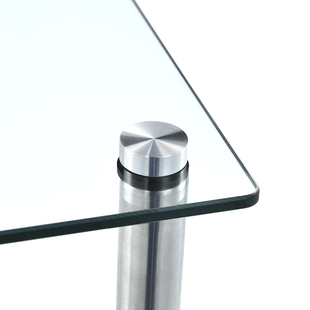 reol 4 hylder 40x40x100 cm hærdet glas transparent