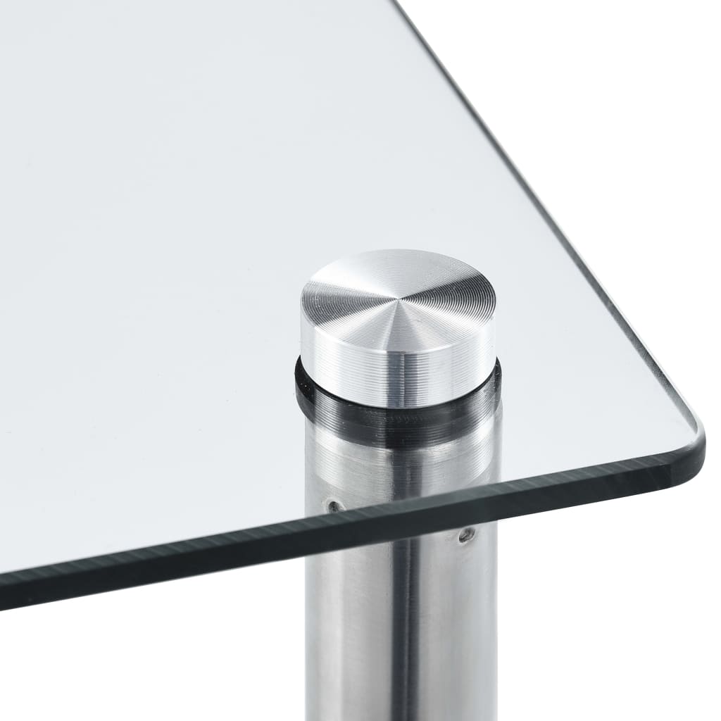 reol 6 hylder 40x40x160 cm hærdet glas transparent
