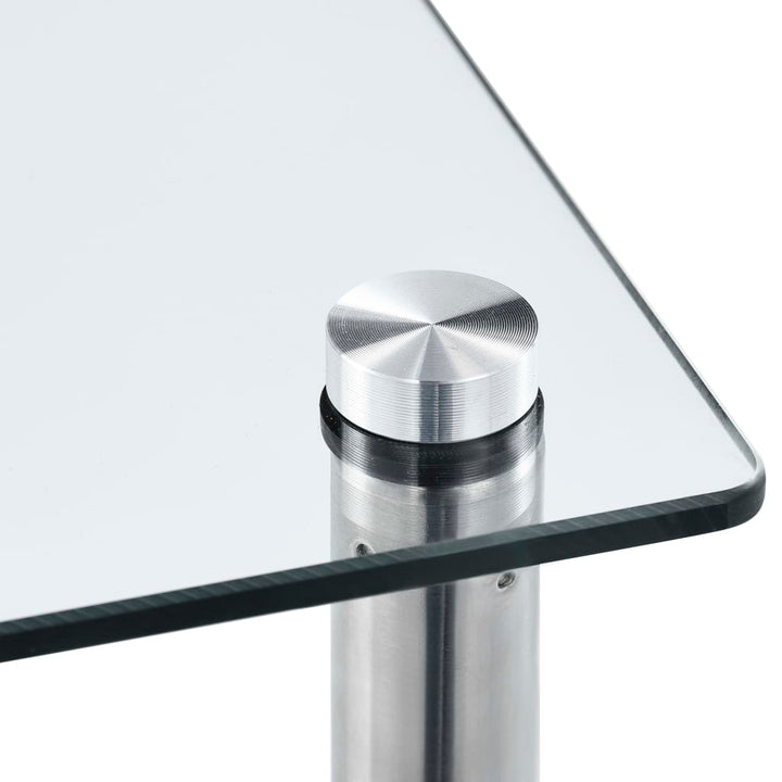 reol 6 hylder 40x40x160 cm hærdet glas transparent