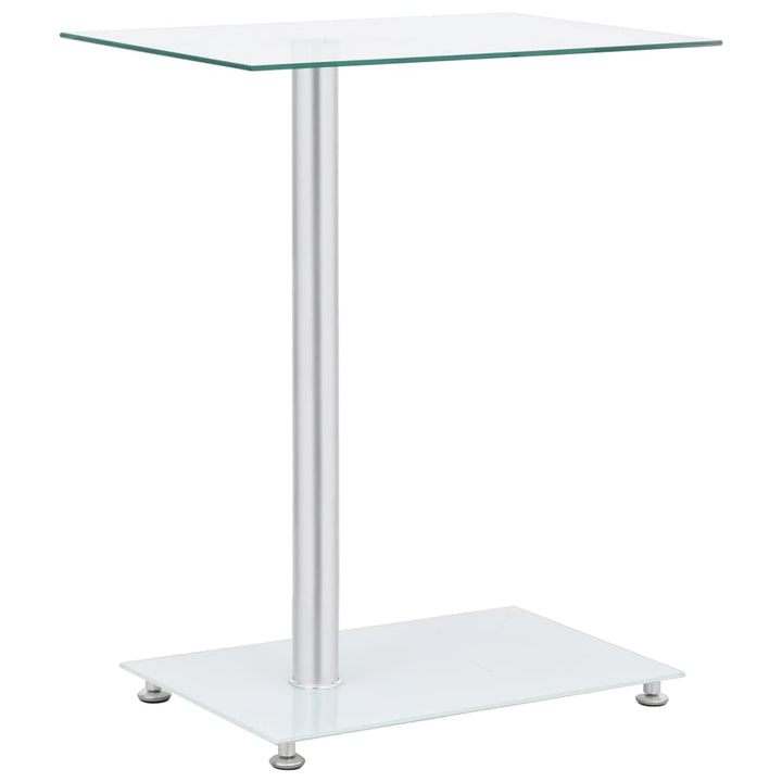 U-formet sidebord 45x30x58 cm hærdet glas transparent