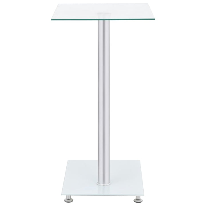 U-formet sidebord 45x30x58 cm hærdet glas transparent