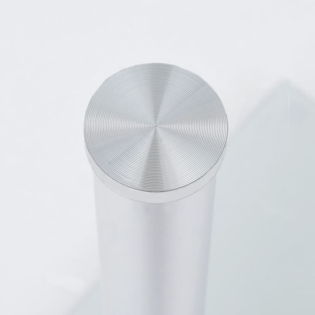 U-formet sidebord 45x30x58 cm hærdet glas transparent