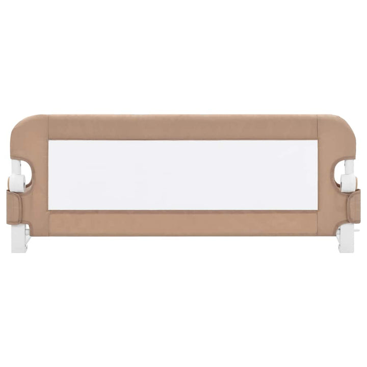 sengegelænder til barneseng 102 x 42 cm polyester gråbrun