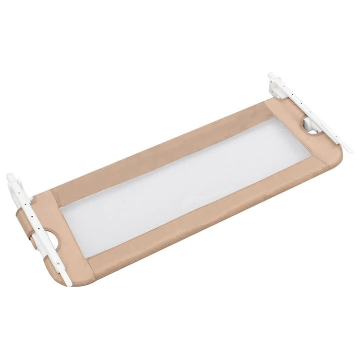 sengegelænder til barneseng 102 x 42 cm polyester gråbrun