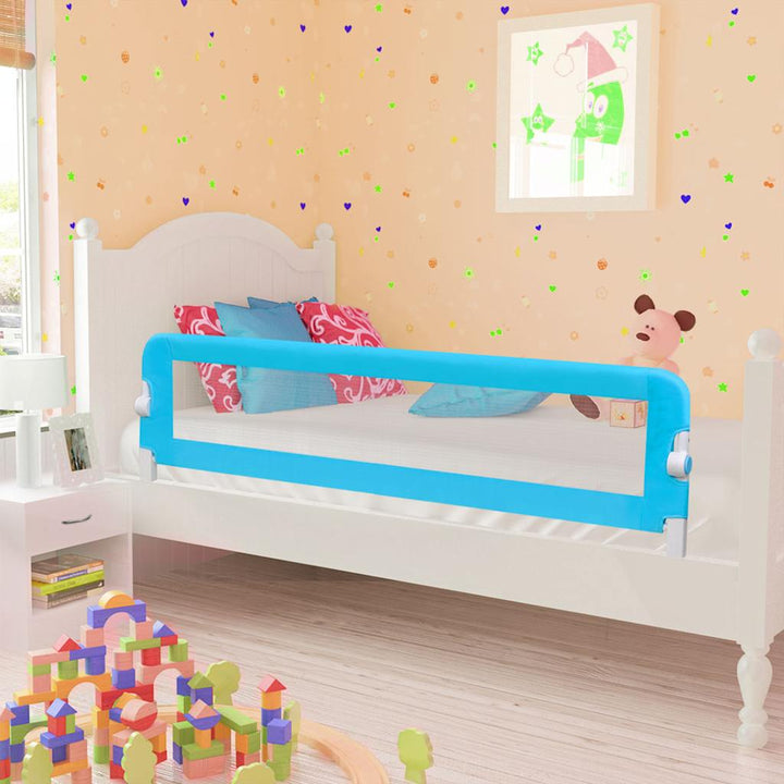 sengegelænder til barneseng 120 x 42 cm polyester blå
