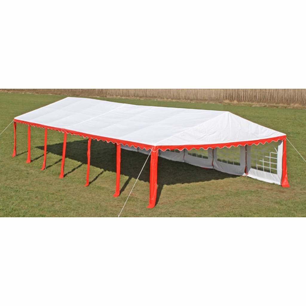 Marquee tag og sidepaneler 12x6m rød hvid