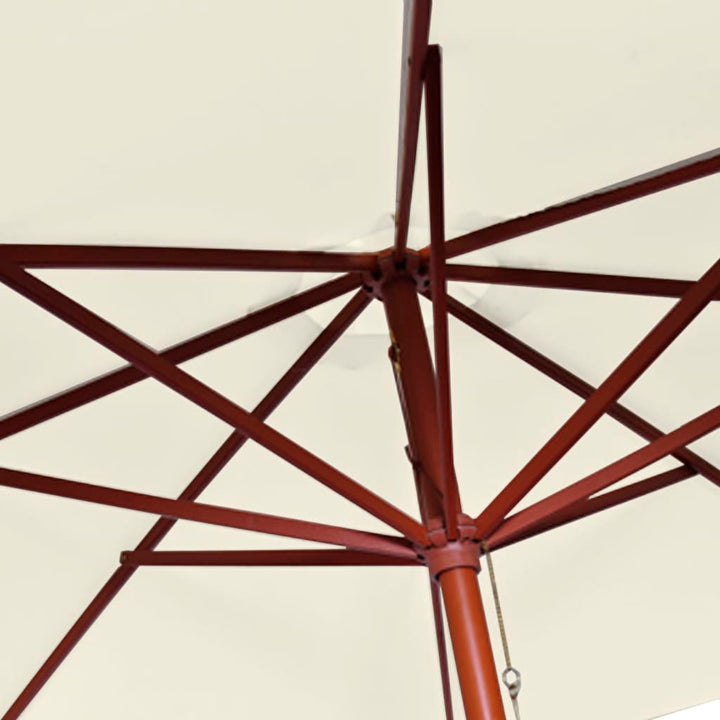 parasol 300x258 cm sandhvid
