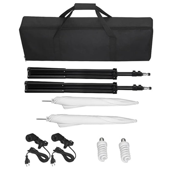 studiosæt med grøn fotobaggrund og lamper 600 x 300 cm