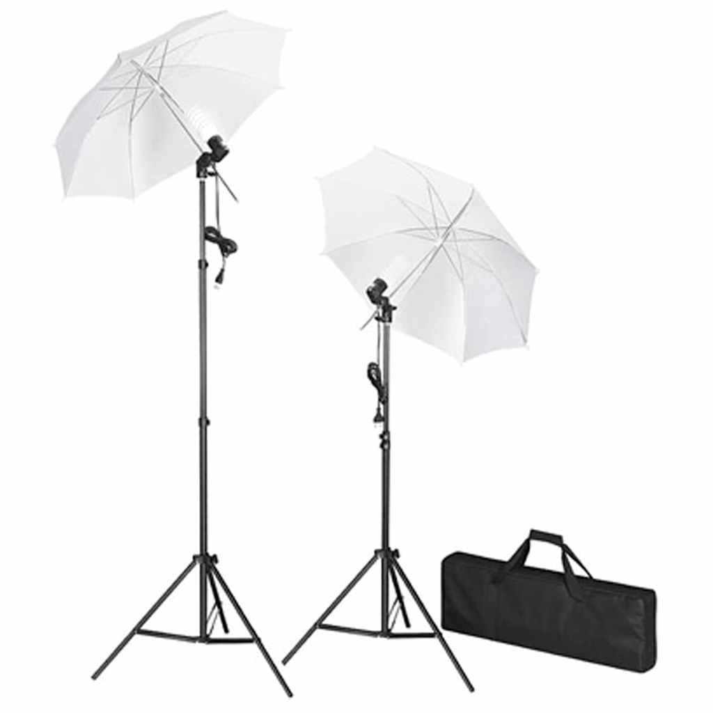 studiosæt med sort fotobaggrund og lamper 600 x 300 cm