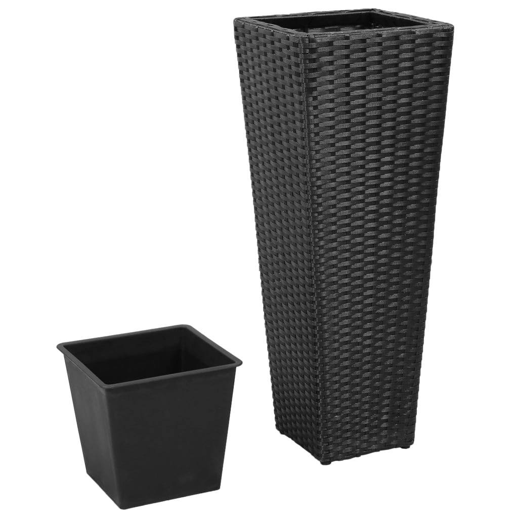 plantekrukker 3 stk. polyrattan sort