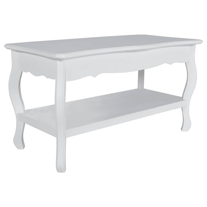 sofabord 2 niveauer MDF hvid