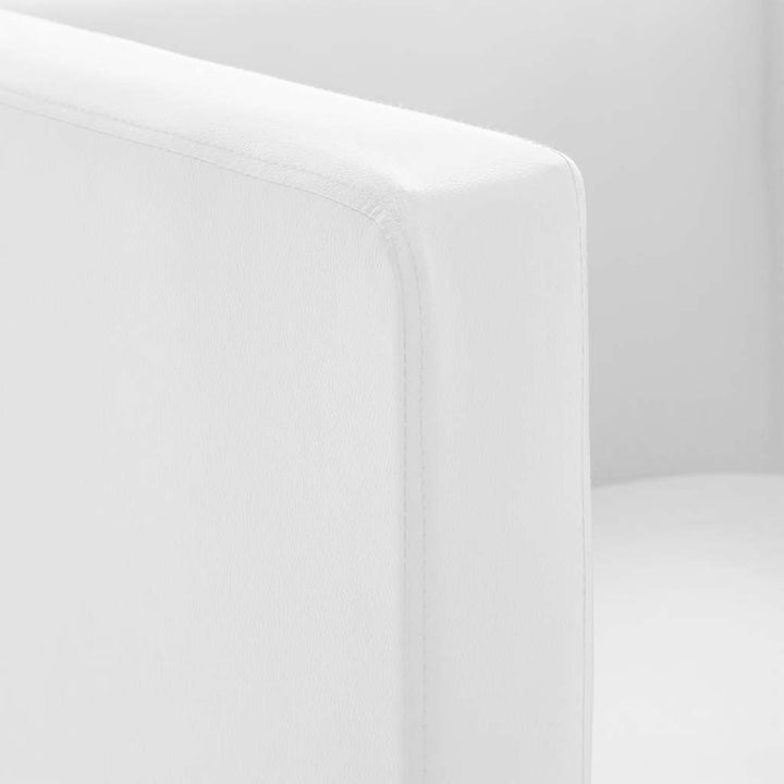 lænestol kunstlæder hvid