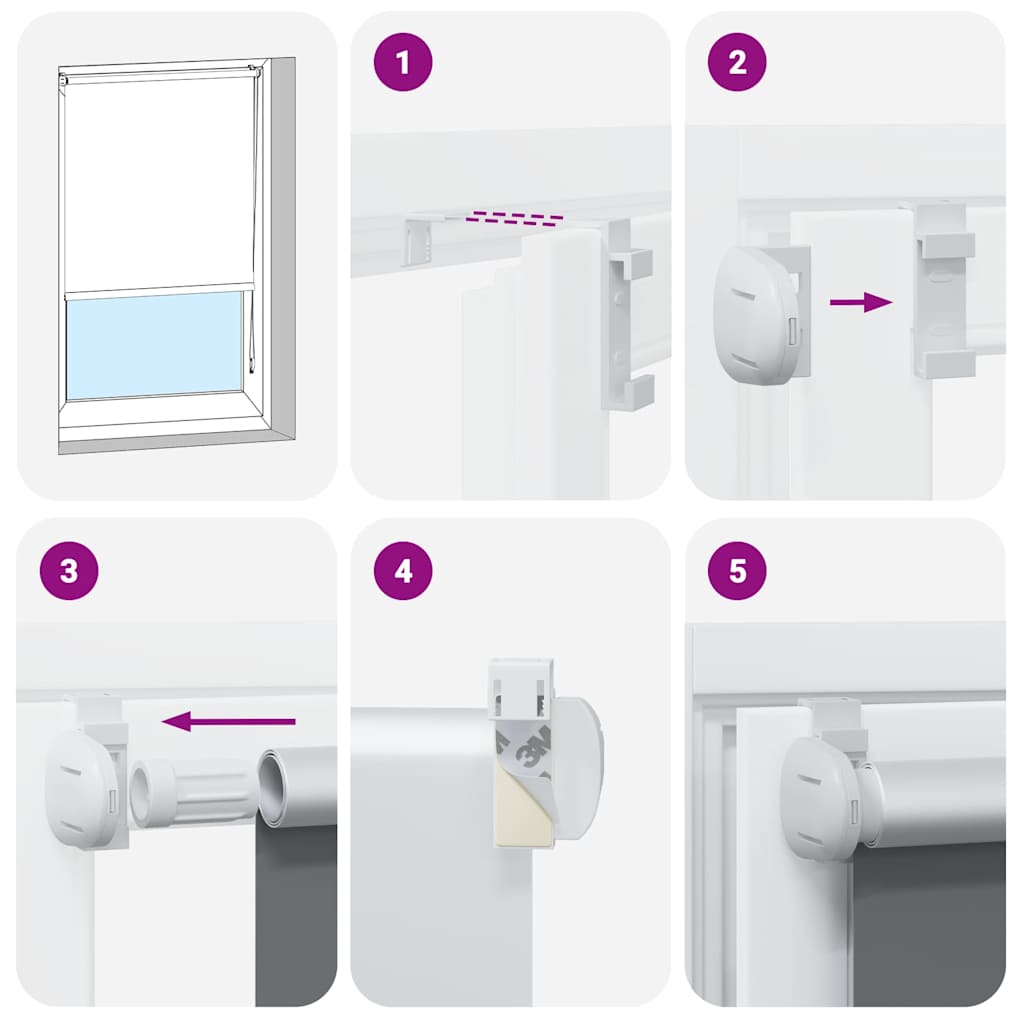 rullegardin mørklægning 144,4x175 cm stofbredde 140 cm marineblå