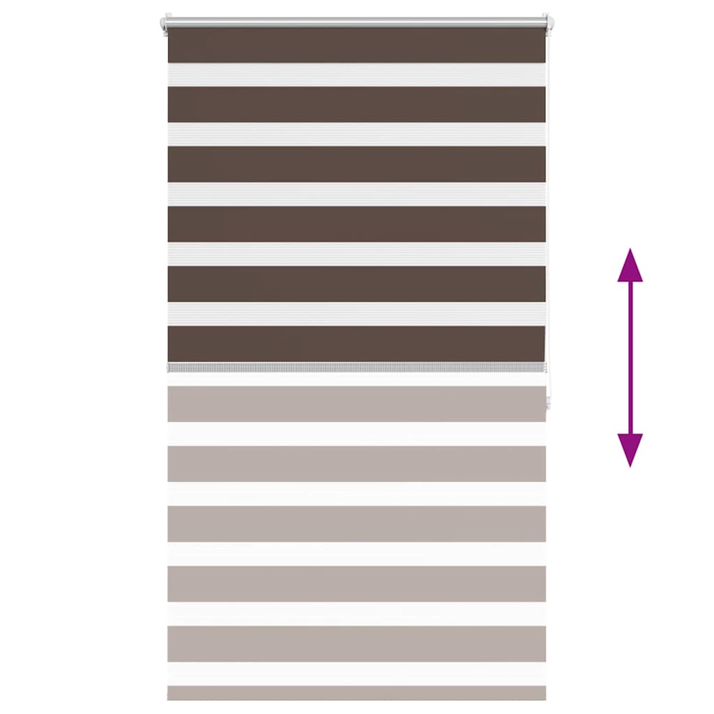 zebragardin 100,9x175 cm stofbredde 96,7 cm kaffegrøn