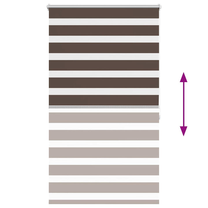 zebragardin 100,9x175 cm stofbredde 96,7 cm kaffegrøn