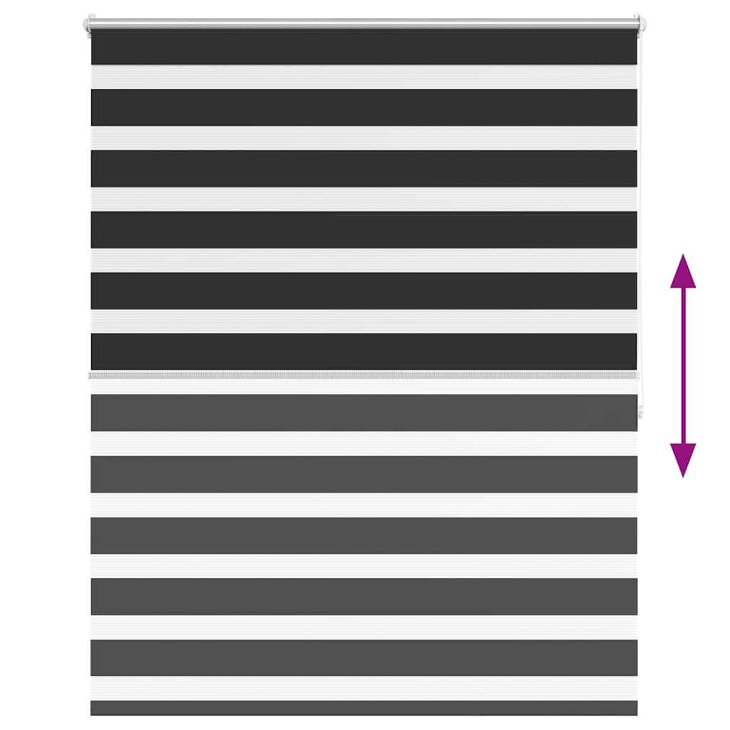 zebragardin 120,9x175 cm stofbredde 116,7 cm sort