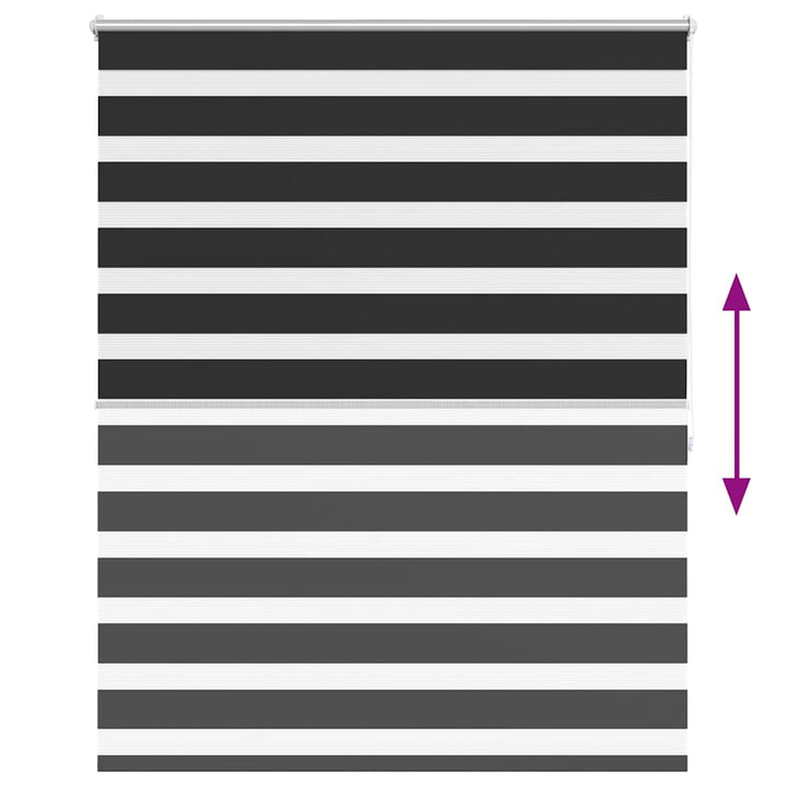 zebragardin 120,9x175 cm stofbredde 116,7 cm sort