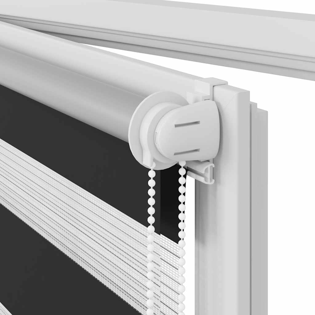 zebragardin 140,9x175 cm stofbredde 136,7 cm sort