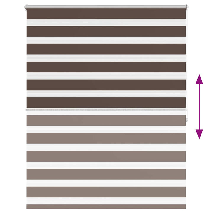 zebragardin 140,9x175 cm stofbredde 136,7 cm kaffe