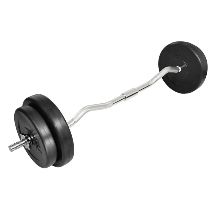 curlstang med vægte 30 kg