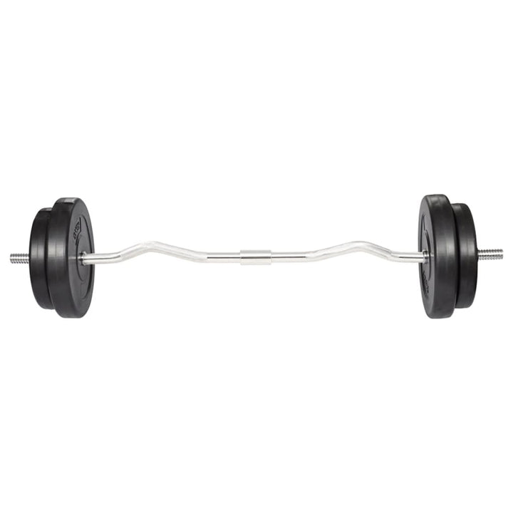 curlstang med vægte 30 kg