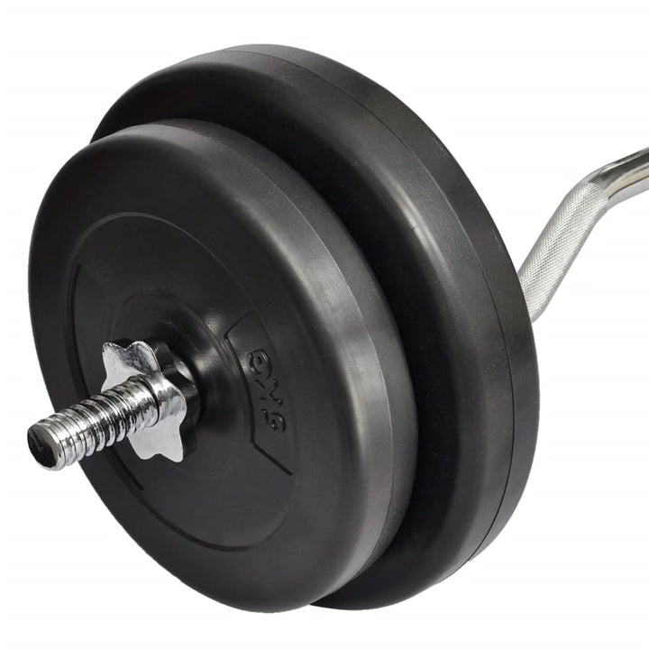 curlstang med vægte 30 kg