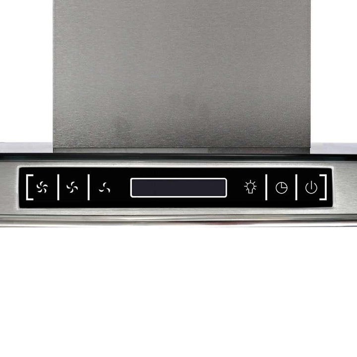 frithængende emhætte til kogeø LCD-display