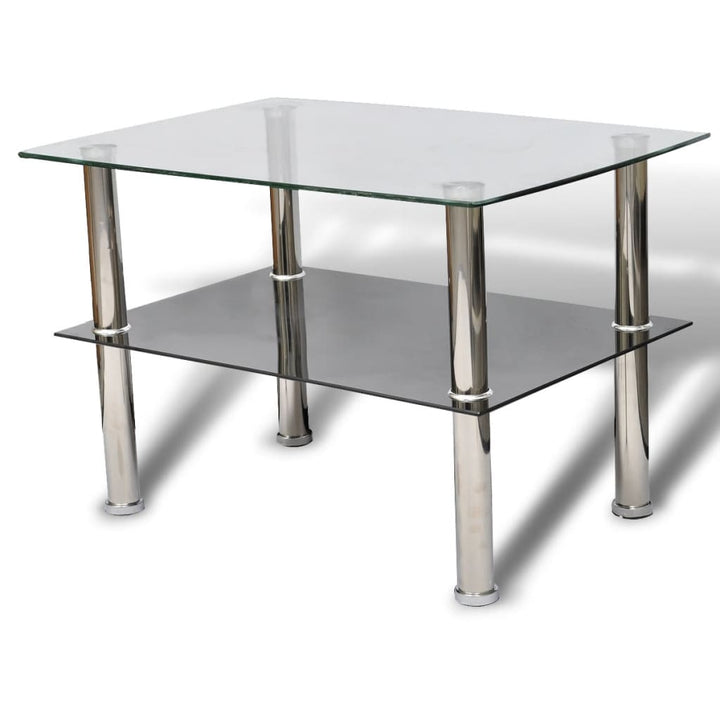 sofabord 2 niveauer glas
