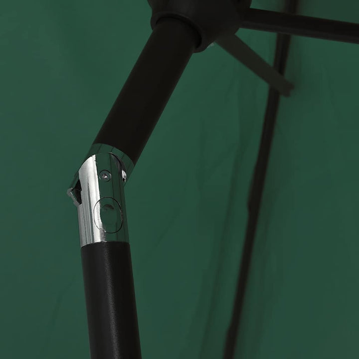parasol grøn 3 m stålstang