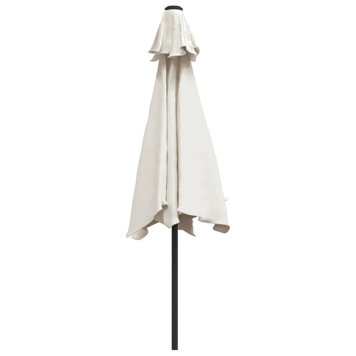 parasol 3 m stålstang sandhvid