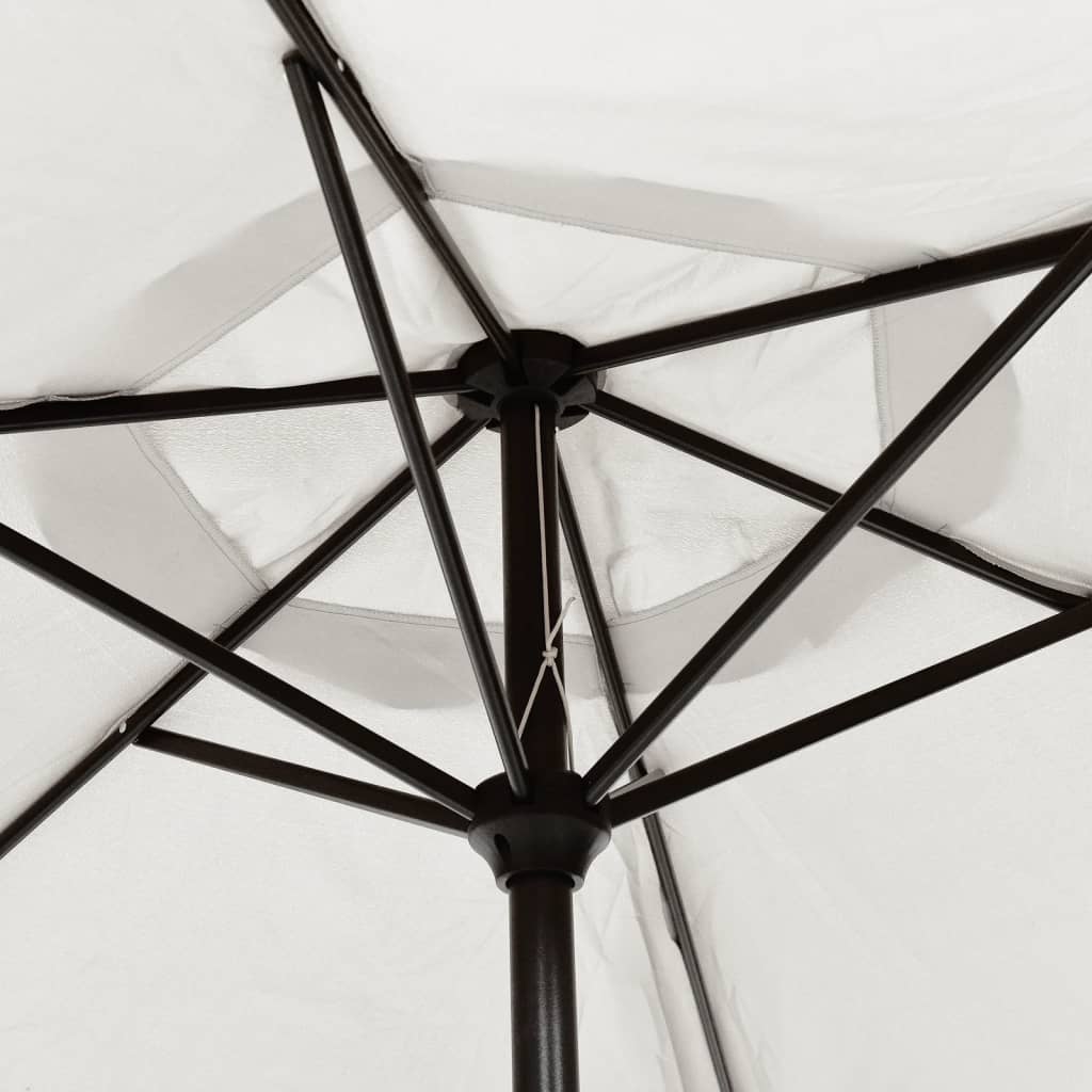parasol 3 m stålstang sandhvid