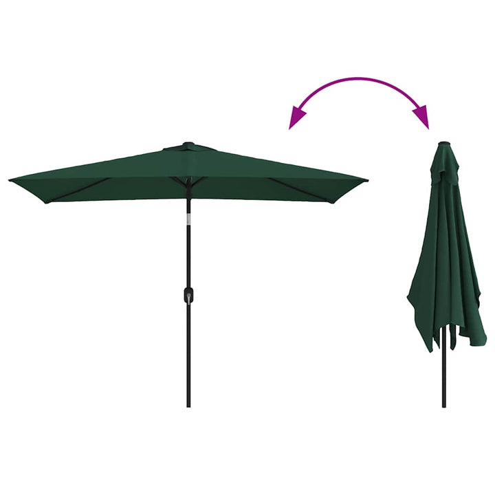 parasol 200x300 cm rektangulær grøn