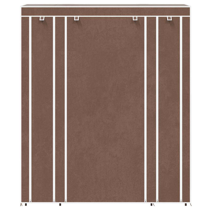 stofklædeskab med rum og stænger 45 x 150 x176 cm brun
