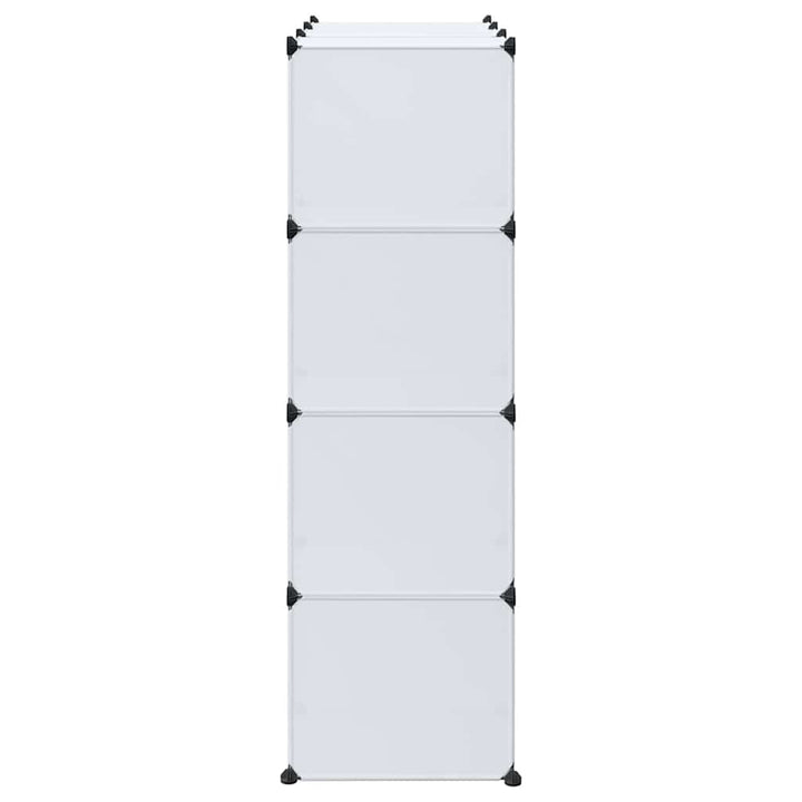 modulskab med 9 rum 109x36,5x143 cm hvid