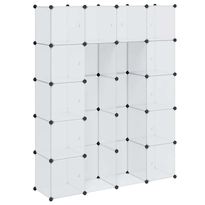 modulskab med 14 rum hvid 37x146x180,5 cm