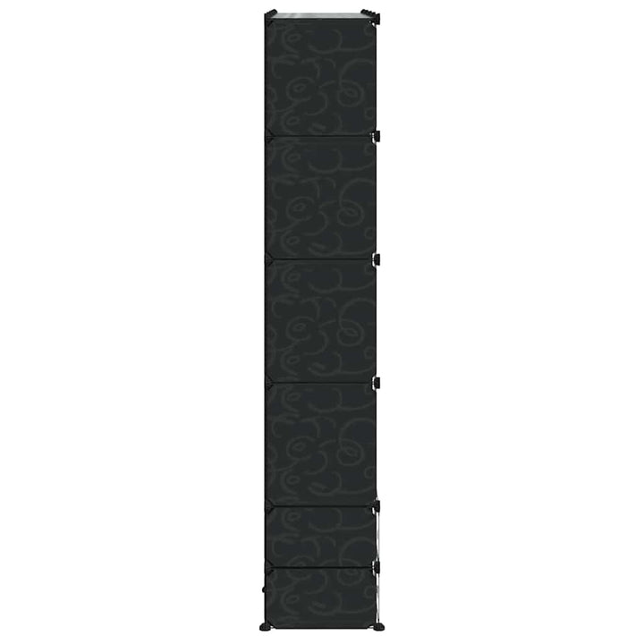 modulskab med 18 rum sort og hvid 37 x 146 x 180,5 cm