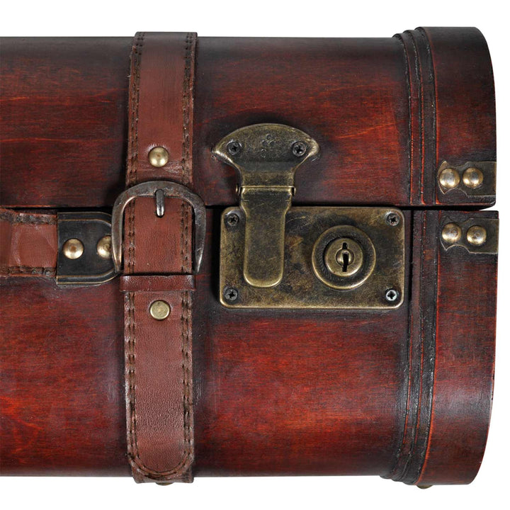 skattekiste vintagestil 2 stk. brun træ