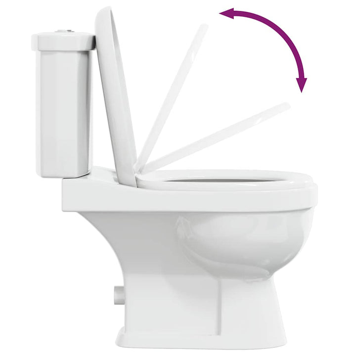 toilet med cisterne hvid