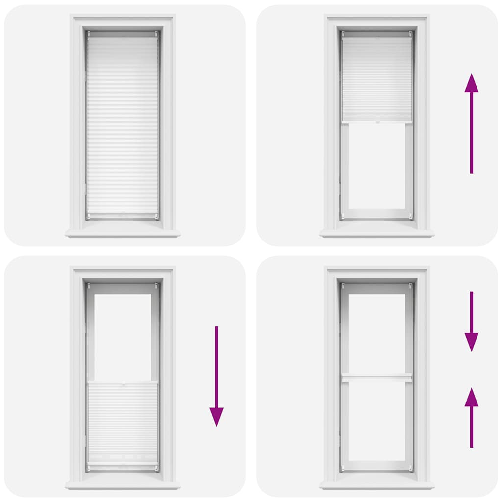Plisserede blinde 40x150 cm hvid