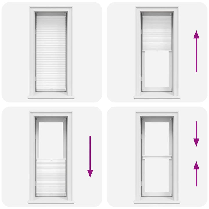 Plisserede blinde 60x100 cm hvid